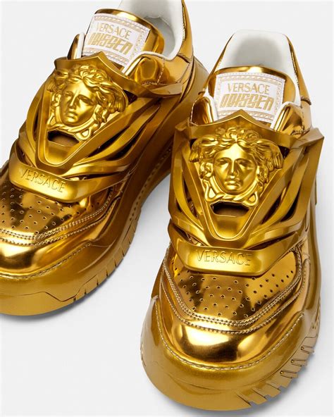 versace schuhe gold|gold versace sneakers.